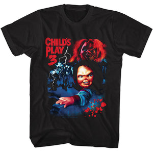 Chucky Childs Play 3 Collage Black Tall T-shirt