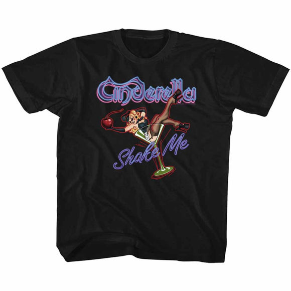 Cinderella Rock Band Kids T-Shirt Shake Me Black Tee - Yoga Clothing for You