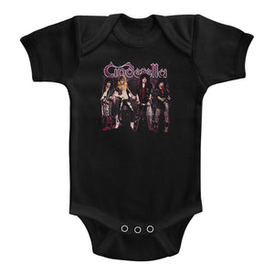 Cinderella Rock Band Infant Bodysuit Members Black Romper - Yoga Clothing for You
