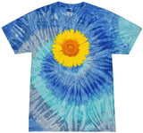 Yoga Clothing For You Adult Sunflower Tie Dye Tee - Blue Jerry - Yoga Clothing for You