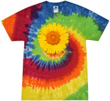 Yoga Clothing For You Adult Sunflower Tie Dye Tee - Moondance - Yoga Clothing for You