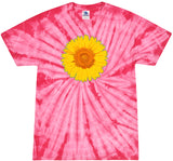 Yoga Clothing For You Adult Sunflower Tie Dye Tee - Spider Pink - Yoga Clothing for You