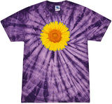 Yoga Clothing For You Adult Sunflower Tie Dye Tee - Spider Purple - Yoga Clothing for You
