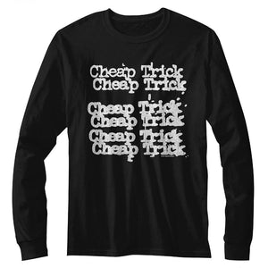 Cheap Trick Long Sleeve T-Shirt Logo Black Tee - Yoga Clothing for You