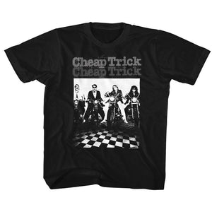 Cheap Trick Toddler T-Shirt Motorcycles Black Tee - Yoga Clothing for You