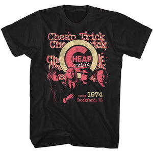 Cheap Trick Tall T-Shirt Since 1974 Black Tee - Yoga Clothing for You