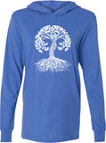 White Celtic Tree Lightweight Yoga Hoodie Tee Shirt - Yoga Clothing for You