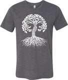 White Celtic Tree Burnout Yoga Tee Shirt - Yoga Clothing for You