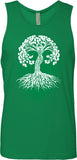 White Celtic Tree Premium Yoga Tank Top - Yoga Clothing for You
