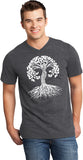 White Celtic Tree Important V-neck Yoga Tee Shirt - Yoga Clothing for You