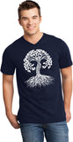 White Celtic Tree Important V-neck Yoga Tee Shirt - Yoga Clothing for You