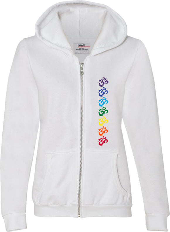 Chakra OMS Full-Zip Hooded Yoga Sweatshirt - Yoga Clothing for You