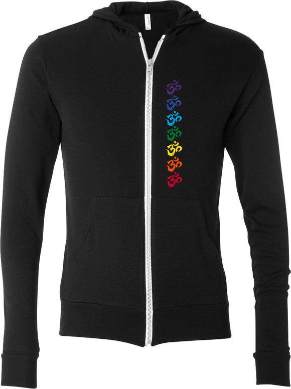 Chakra OMS Triblend Full-Zip Hoodie Yoga Tee Shirt - Yoga Clothing for You