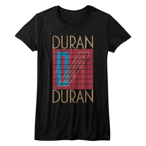 Duran Duran Juniors T-Shirt Logo Black Tee - Yoga Clothing for You
