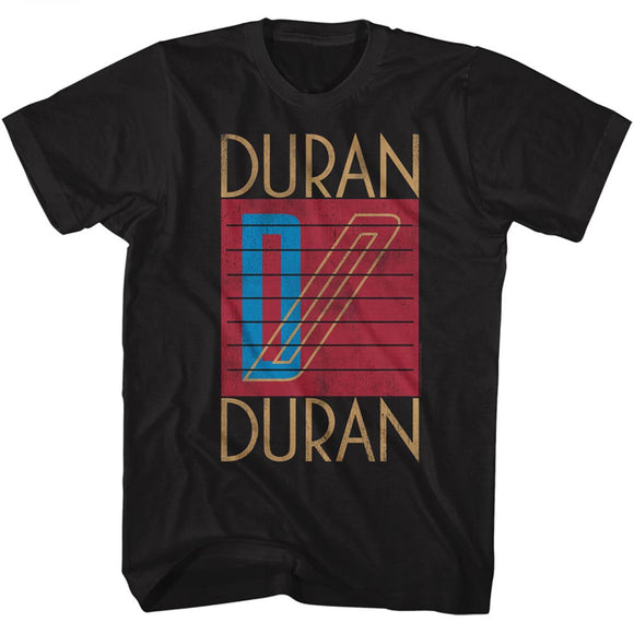 Duran Duran Tall T-Shirt Logo Black Tee - Yoga Clothing for You