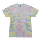 Tie Dye Multi Color Blotched Classic Fit Crewneck Short Sleeve T-shirt for Mens Women Adult T-shirt, Dharma - Yoga Clothing for You