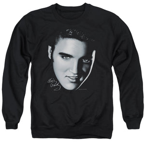 Elvis Presley Sweatshirt Big Face Black Pullover - Yoga Clothing for You