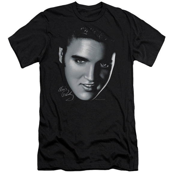 Elvis Presley Premium Canvas T-Shirt Big Face Black Tee - Yoga Clothing for You