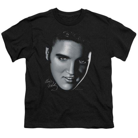 Elvis Presley Kids T-Shirt Big Face Black Tee - Yoga Clothing for You