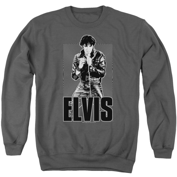Elvis Presley Sweatshirt Leather Jacket Charcoal Pullover - Yoga Clothing for You