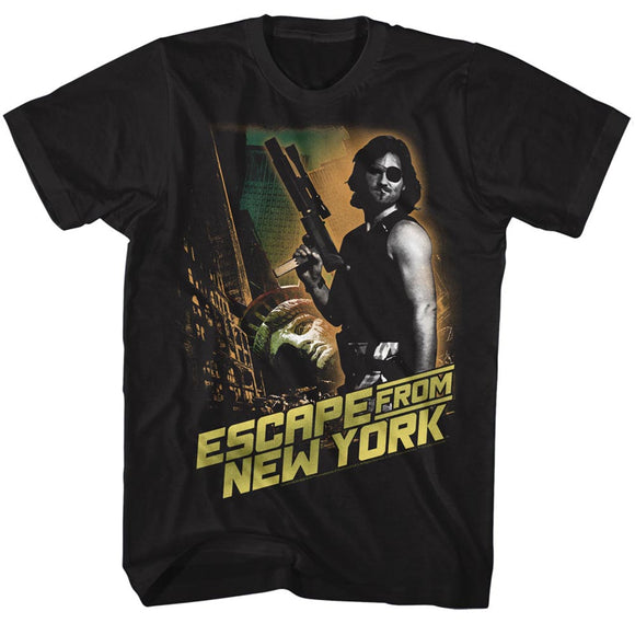 Escape From New York T-Shirt Color Poster Black Tee - Yoga Clothing for You