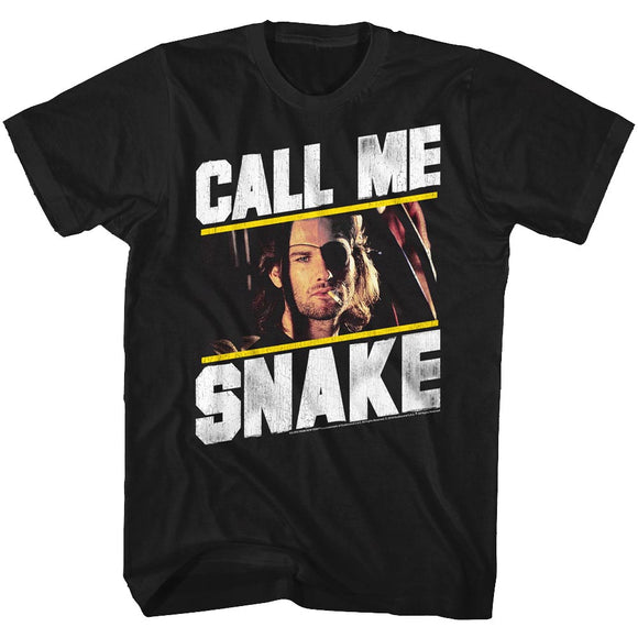 Escape From New York Tall T-Shirt Call Me Snake Black Tee - Yoga Clothing for You