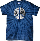 Peace T-shirt Earth Satellite Symbol Spider Tie Dye Tee - Yoga Clothing for You