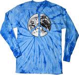 Peace T-shirt Earth Satellite Symbol Tie Dye Long Sleeve - Yoga Clothing for You