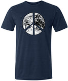 Peace T-shirt Earth Satellite Symbol Tri Blend Tee - Yoga Clothing for You