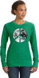 Ladies Peace Sweatshirt Earth Satellite Symbol - Yoga Clothing for You