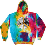 Peace Hoodie Earth Satellite Symbol Tie Dye Hoody - Yoga Clothing for You