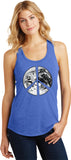 Ladies Peace Tank Top Earth Satellite Symbol Racerback - Yoga Clothing for You