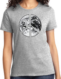 Ladies Peace T-shirt Earth Satellite Symbol Tee - Yoga Clothing for You