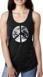 Ladies Peace Tank Top Earth Satellite Symbol Ideal Racerback - Yoga Clothing for You
