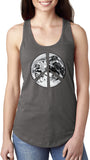 Ladies Peace Tank Top Earth Satellite Symbol Ideal Racerback - Yoga Clothing for You