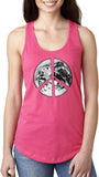 Ladies Peace Tank Top Earth Satellite Symbol Ideal Racerback - Yoga Clothing for You