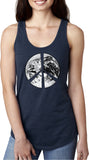 Ladies Peace Tank Top Earth Satellite Symbol Ideal Racerback - Yoga Clothing for You