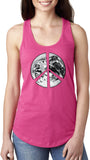 Ladies Peace Tank Top Earth Satellite Symbol Ideal Racerback - Yoga Clothing for You