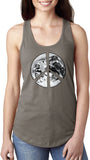 Ladies Peace Tank Top Earth Satellite Symbol Ideal Racerback - Yoga Clothing for You