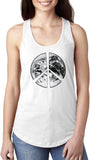 Ladies Peace Tank Top Earth Satellite Symbol Ideal Racerback - Yoga Clothing for You