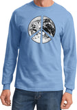 Peace T-shirt Earth Satellite Symbol Long Sleeve - Yoga Clothing for You