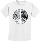 Kids Peace T-shirt Earth Satellite Symbol Youth Tee - Yoga Clothing for You