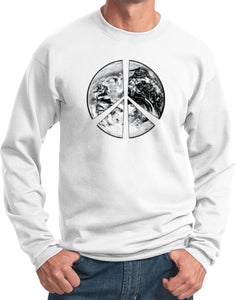 Peace Sweatshirt Earth Satellite Symbol - Yoga Clothing for You