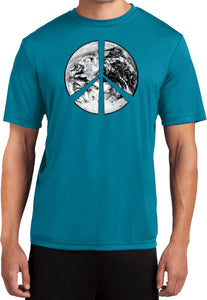 Peace T-shirt Earth Satellite Symbol Moisture Wicking Shirt - Yoga Clothing for You