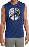 Peace T-shirt Earth Satellite Symbol Sleeveless Competitor Tee - Yoga Clothing for You