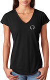 Enso Pocket Print Triblend V-neck Yoga Tee Shirt - Yoga Clothing for You