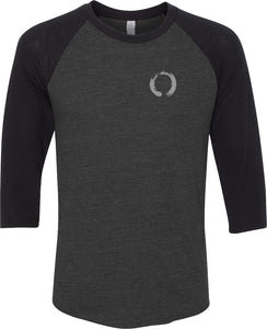 Enso Pocket Print Eco Raglan 3/4 Sleeve Yoga Tee Shirt - Yoga Clothing for You