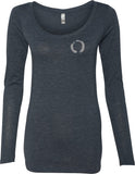 Enso Pocket Print Triblend Long Sleeve Yoga Tee Shirt - Yoga Clothing for You