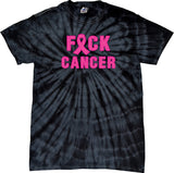 Breast Cancer T-shirt Fxck Cancer Spider Tie Dye Tee - Yoga Clothing for You
