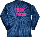 Breast Cancer T-shirt Fxck Cancer Tie Dye Long Sleeve - Yoga Clothing for You